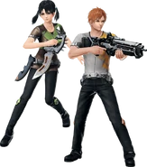 Official art of a Male and Female Cross in Xenoblade Chronicles X: Definitive Edition