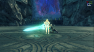 Mythra wielding the third Aegis sword