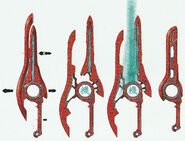 A scan of both the Monado and Monado II from the Xenoblade Chronicles: Definitive Works artbook