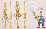 Concept art of Mythra's sword