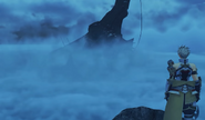 Addam sinking the Ancient Ship beneath the Cloud Sea