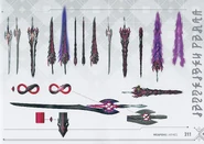 Concept art for N's Blade and his Sword of the End