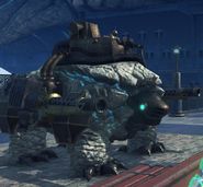 An Archelon, a small weaponized Titan used by the Empire of Mor Ardain