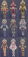 Compilation of Melia's armour