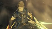 Rex wielding the Firelight Swords