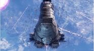 Ark Ship escaping the doomed Earth