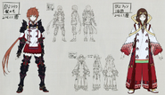Concept artwork of Lora and Fan.