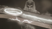 Zanza (as Arglas) wielding the Monado