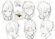 Concept art of Mòrag's expressions