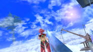 Pyra observing the World Tree in Super Smash Bros. Ultimate