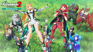 Xenoblade Chronicles 2 5th Anniversary Celebration Wallpaper