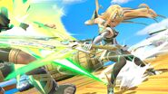 Mythra using Lightning Buster on Dark Pit