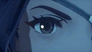 Monica's eye during her introduction cutscene.