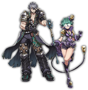 Official art of Zeke and Pandoria