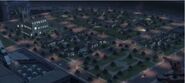 Housing area at night