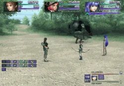 MOMO and Shion boosting after KOS-MOS.