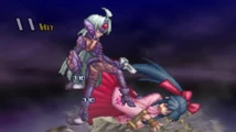T-elos Solo Attack against Sakura Shinguji in Project X Zone 2.
