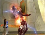 Ziggy is struck by his own missiles after Voyager teleports them behind him.