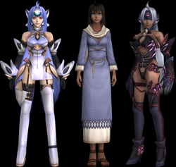 KOS-MOS, Mary Magdalene and T-elos.