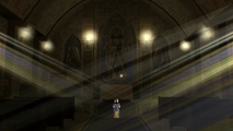 Febronia's spirit praying in the Encephalon church.