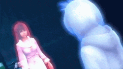 chaos/Yeshua and Mary Magdalene embrace.