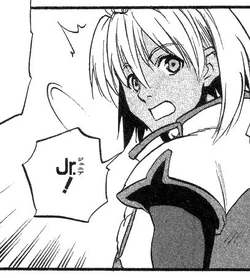 chaos calls to Jr. in the Cathedral Ship in Xenosaga: The Manga.
