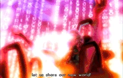 Albedo engulfed in the full Y-Data in Episode II.