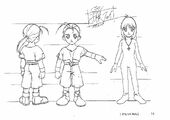 First Antitype Elehayym (young) and Abel animation notes sketches.