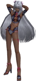 T-elos in a swimsuit.