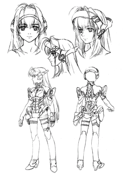 kos-mos (xenosaga and 1 more) drawn by asagi1111