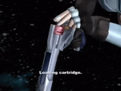 KOS-MOS readies the Phase Transfer Cannon.