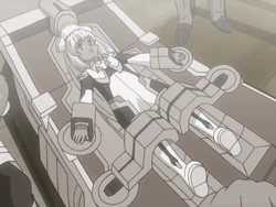 A 99-Series Realian, a Kirschwasser named , restrained.