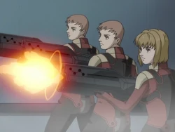 Weapons-Grade Realians shooting at a Gnosis.