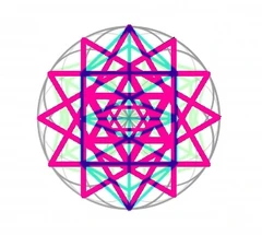 The fractaling star tetrahedron(64 tetrahedron grid/Sri Yantra)