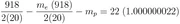 918 is the number of PSUs in the hexagonal proton and 20 is the PSU oscillation factor.