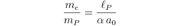 The reduced form of the holographic mass solution for the electron mass (me) and Bohr radius (a0) in terms of the fine-structure constant (α), the Planck mass (mP), and Planck length (ℓP).