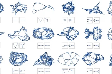 Stephen Wolfram believes that space may be a complex mesh of points connected by a simple rule that is iterated many times. (WolframPhysics