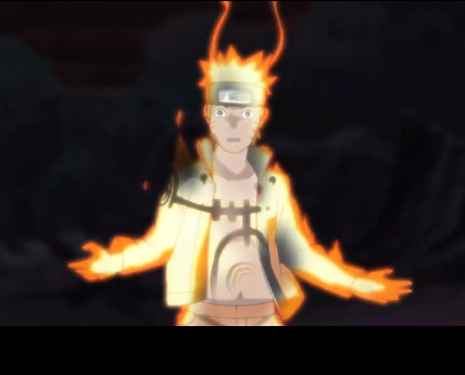 naruto nine tailed fox chakra mode