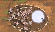 Konohamarau using the Rasengan on Sumo Wrestlers