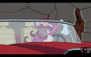 Wuya driving a car