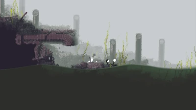 There aren't stick people but there are sticks!