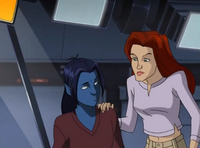 Jean tries to cheer up Nightcrawler