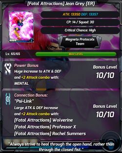 Fatal Attractions Jean Grey ER Stats