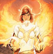 Hope Summers (Earth-616) and Phoenix Force (Earth-616) from Avengers vs