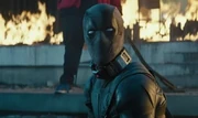 Deadpool después de salvar a Russell.