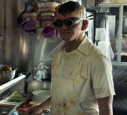 Toad working as a cook.