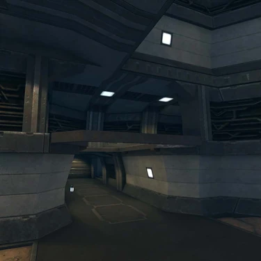 Openings to Mega Armor- it's possible to trap an opponent by shooting down the bottom hallway or the entrance on the right