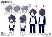 The official reference sheet of X!Frisk's child form