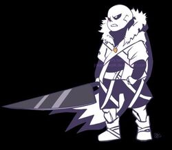 I Don't remember who requested him, but here he is. Cross Sans