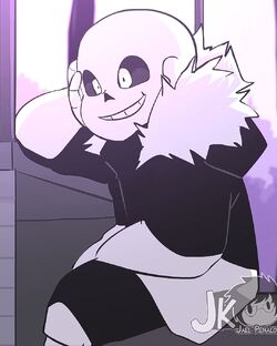 I Don't remember who requested him, but here he is. Cross Sans